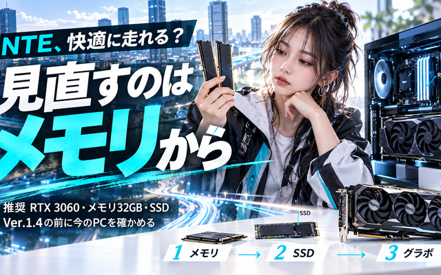 NTEの推奨スペック｜Ver.1.4前に見直すメモリとSSD