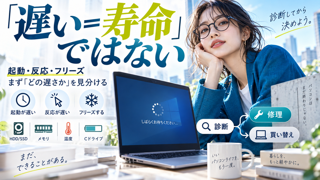 パソコンの動作が遅い|買い替える前に確かめる5つの原因