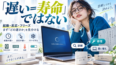 パソコンの動作が遅い|買い替える前に確かめる5つの原因