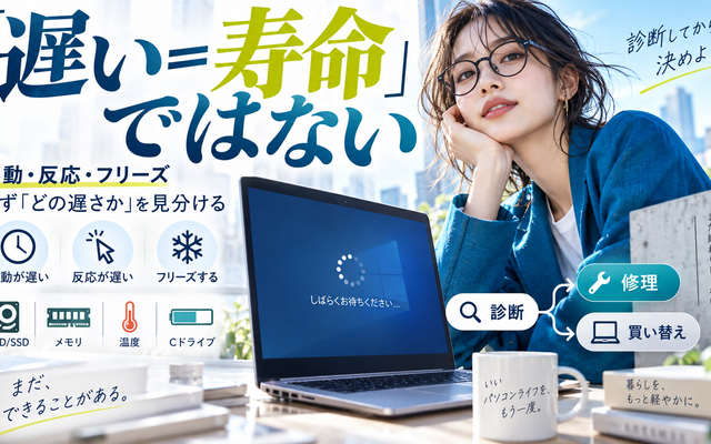 パソコンの動作が遅い|買い替える前に確かめる5つの原因
