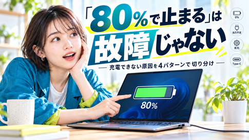 ノートパソコンが充電できない｜故障と設定の見分け方