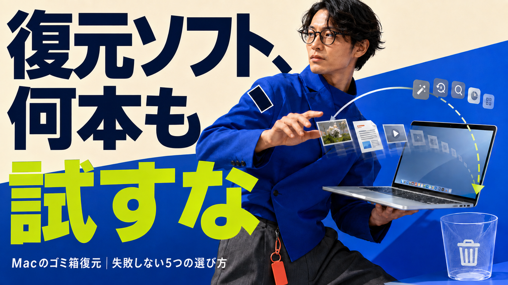 【Macゴミ箱復元】フリーソフトおすすめランキングを全部試すのは危険|修理屋が教える失敗しない選び方