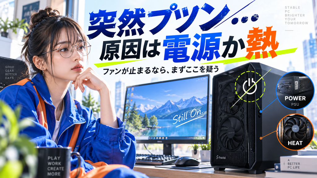 パソコンが突然電源オフ｜モニターだけ点いたまま