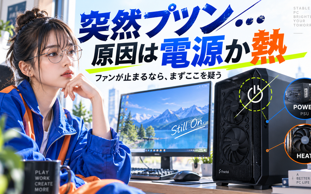 パソコンが突然電源オフ｜モニターだけ点いたまま