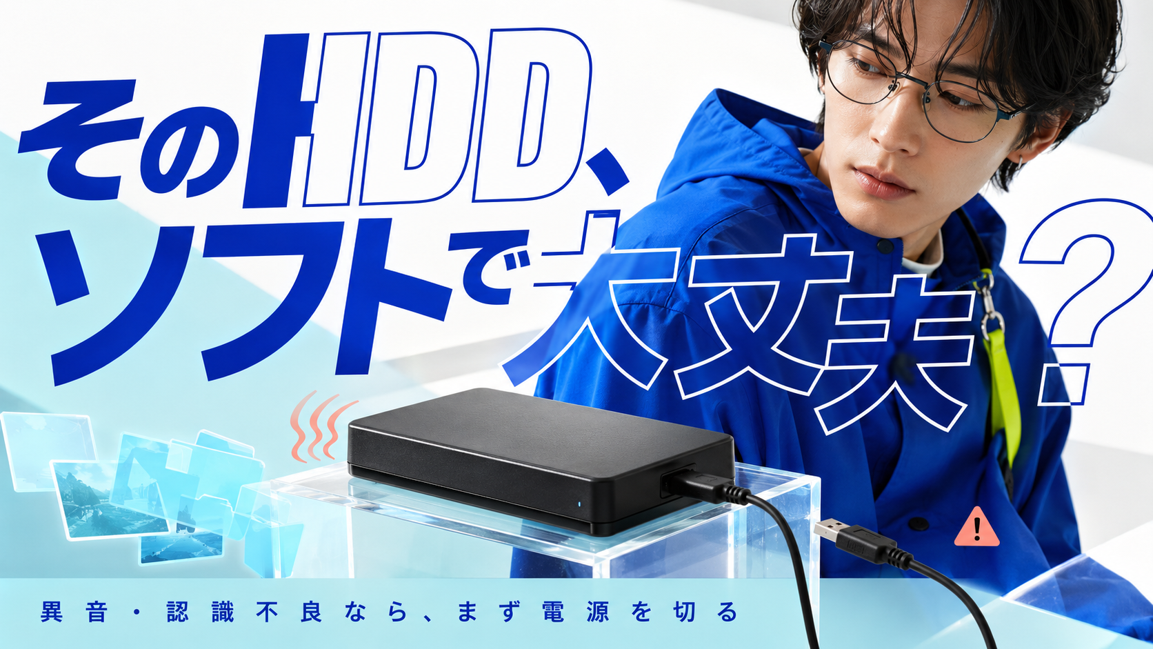 HDD復元は「音」で決まる|異音がしたらソフトを使わない