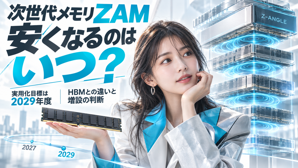 次世代メモリZAMとは｜PCのメモリ価格にいつ効くのか