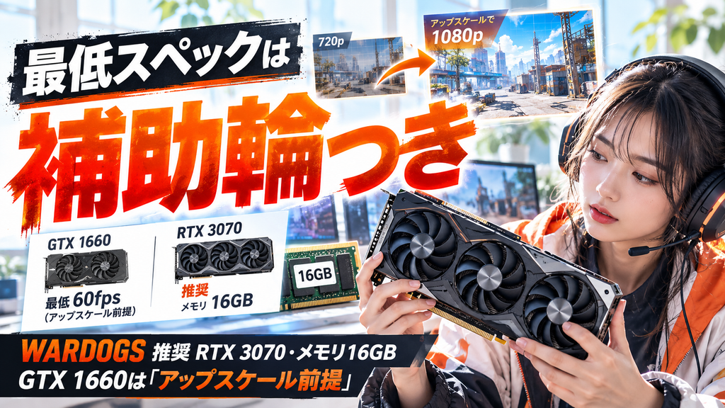 WARDOGSの推奨スペック|GTX 1660で快適に遊べる?