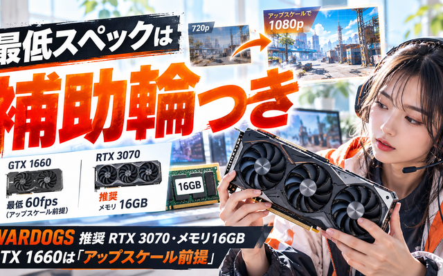 WARDOGSの推奨スペック｜GTX 1660で快適に遊べる？
