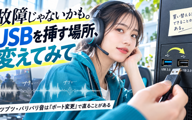 USBヘッドセットの音が途切れる｜買い替える前に