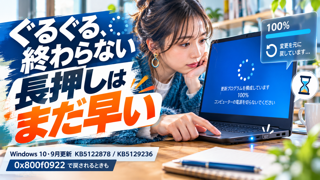 Windows10再起動がぐるぐるで終わらない｜9月更新の確認点