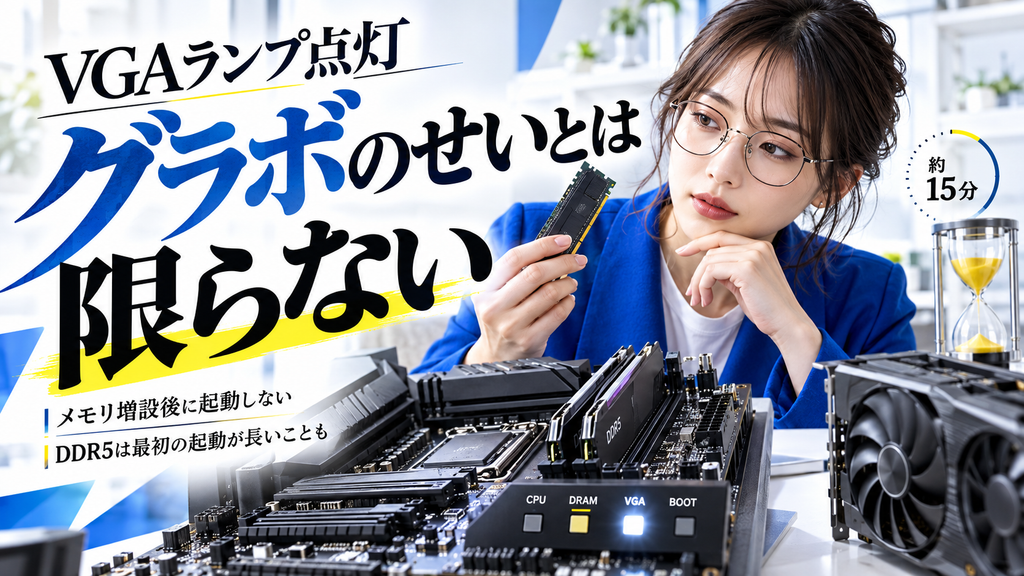 メモリ増設で起動しない|VGAランプが消えない時の確認順