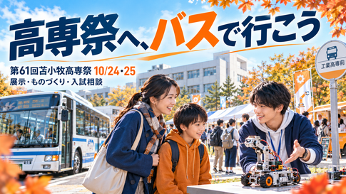 苫小牧高専祭は10月24・25日｜時間・バス・駐車場の話