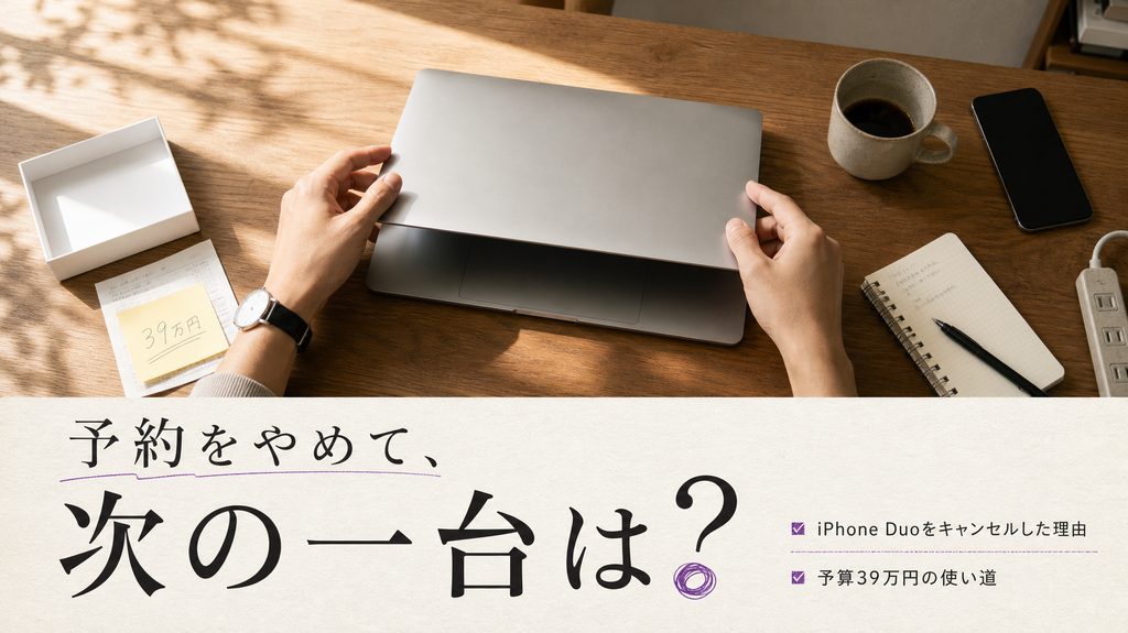 【雑記】iPhone Duoの予約をキャンセルした理由と次の一台