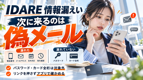 IDAREの情報漏えい｜漏れた情報と偽メールへの備え
