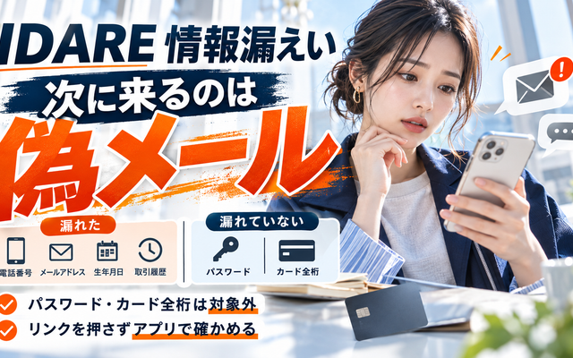 IDAREの情報漏えい｜漏れた情報と偽メールへの備え