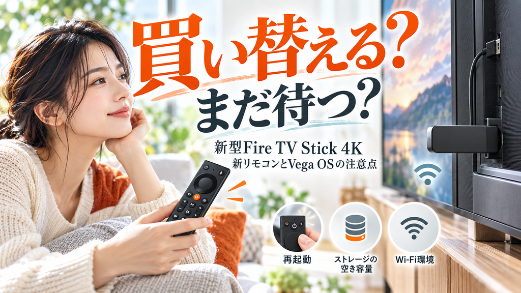 新型Fire TV Stick 4K|買い替えの目安とリモコン