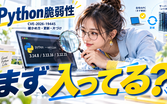 Python 脆弱性｜自分のPCに入っているかの確かめ方と更新