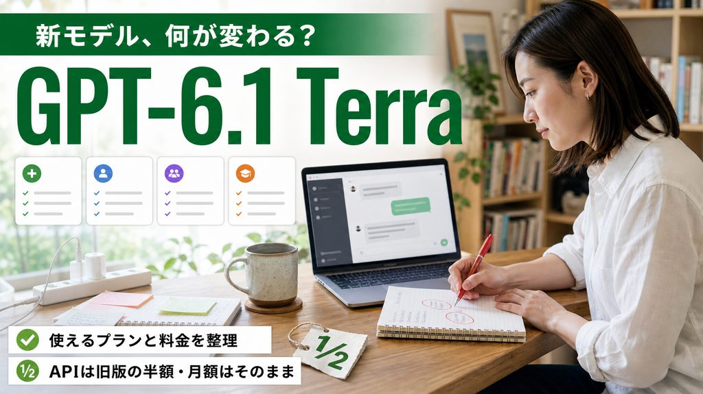 GPT-6.1 Terraとは｜使えるプランと変わること