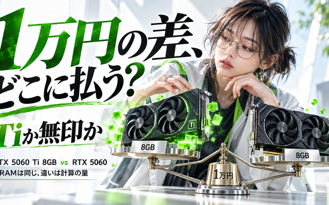 RTX 5060 Ti 8GBとRTX 5060の違いと選び方