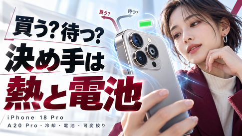 iPhone 18 Pro 買い替え｜変わった4点と待ってよい人