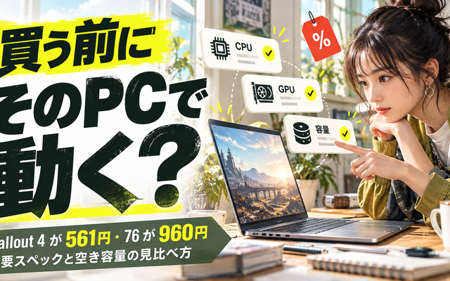 Fallout 4 セール561円｜今のPCで動くか確かめる