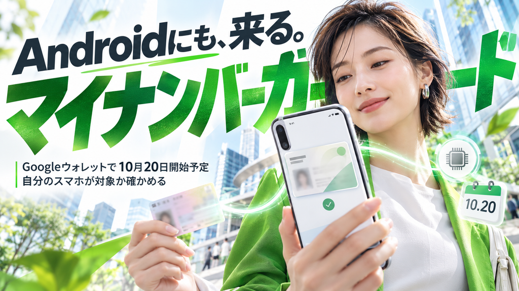 Androidのマイナンバーカード｜10月20日開始と対象機種