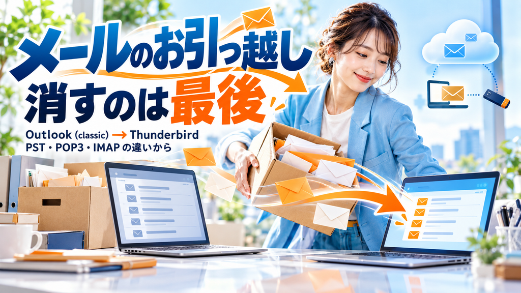 OutlookからThunderbirdへ移行する順番と注意点