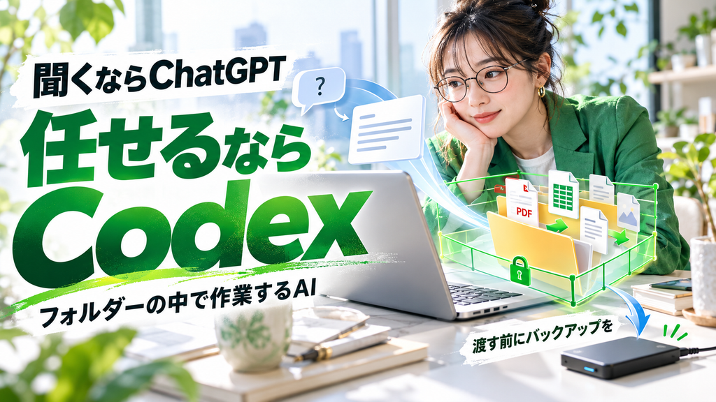 Codex 使い方入門|ChatGPTとの違いと任せる前の注意