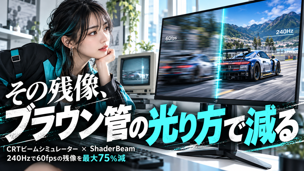 ゲーミングモニターの残像を減らす|ShaderBeamの仕組み