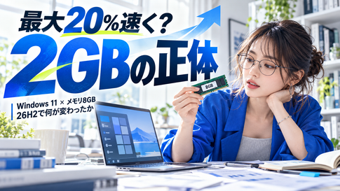 Windows 11 最大20%速く｜8GBで効く2GBの正体