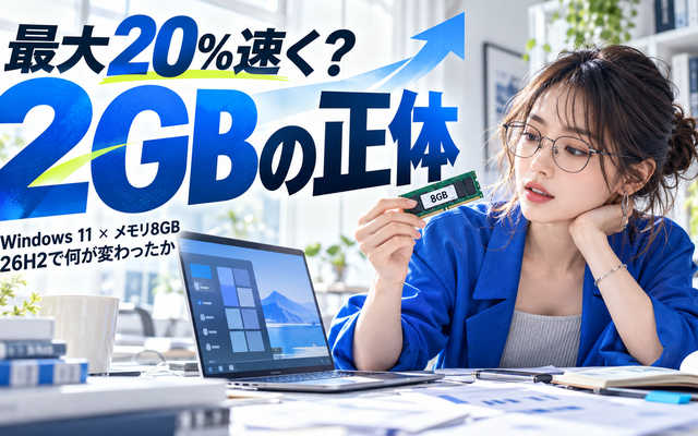 Windows 11 最大20%速く｜8GBで効く2GBの正体