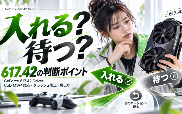 GeForce 617.42の変更点｜更新すべき人と戻し方