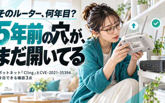 ルーターの脆弱性を狙うCling｜古い機器で確かめる3点
