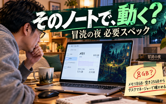 冒涜の夜 必要スペック｜今のPCで遊べるか確かめる