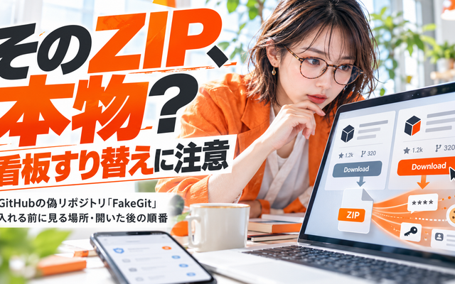 FakeGit｜GitHubの偽リポジトリでZIPを開く前に