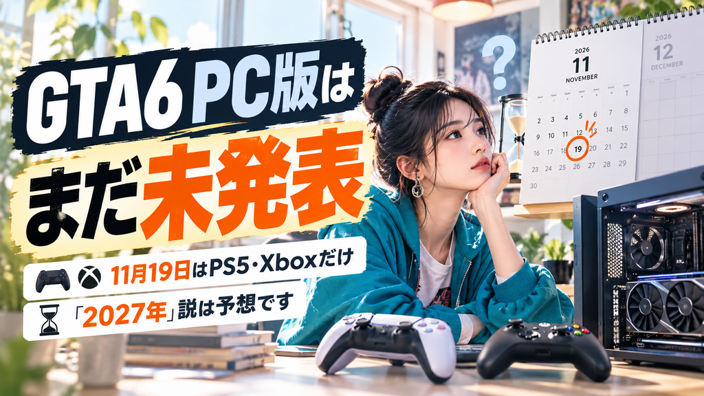 GTA6 PC版はいつ|11月19日発売はPS5・Xboxだけ