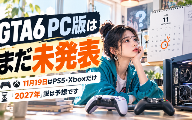 GTA6 PC版はいつ｜11月19日発売はPS5・Xboxだけ