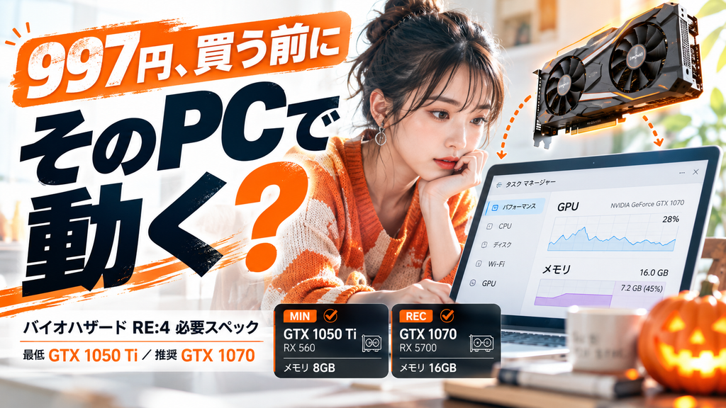 バイオハザード RE:4 必要スペック|997円で買う前に確認