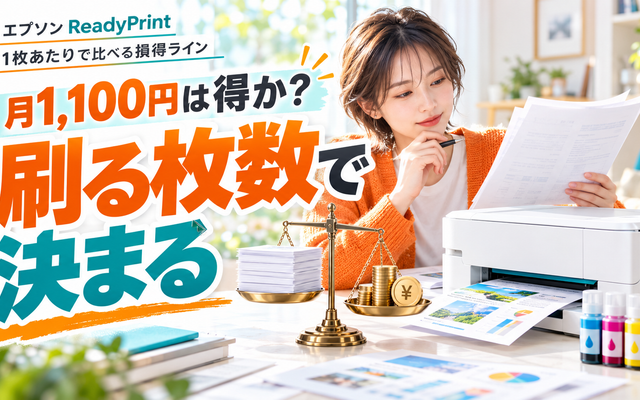エプソン ReadyPrintは得か｜月1,100円の損得ライン