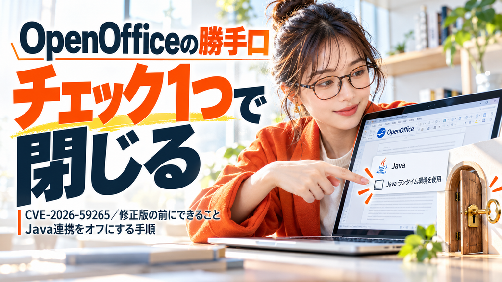 OpenOffice 脆弱性｜修正版が出る前にJava連携をオフ