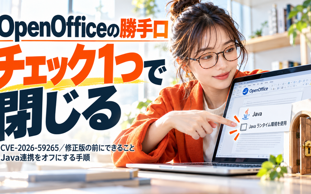 OpenOffice 脆弱性｜修正版が出る前にJava連携をオフ